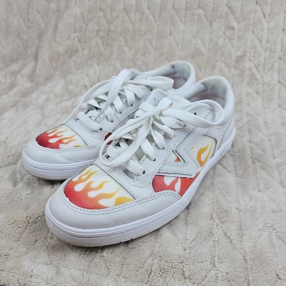 Vans Lowland CC Mens 7 Lenticular Flames White Skate Y2K Comfycush Streetwear - Picture 2 of 6